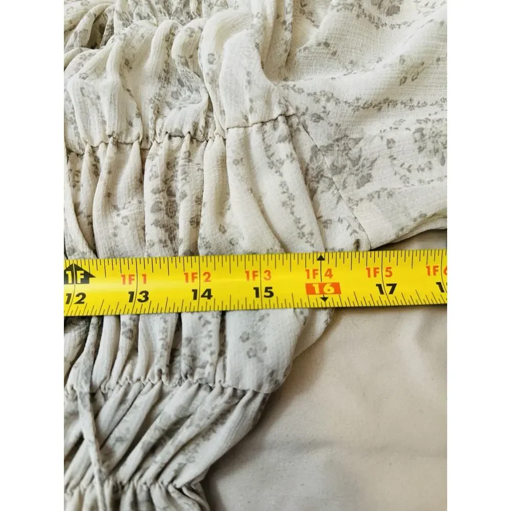 Kimchi Blue Lonnie Smocked Long Sleeve Mini Dress Medium Boho Cottage Core - Picture 7 of 10